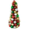 Northlight Shatterproof Ball Christmas Cone Tree With Tinsel - 15.75" - Multicolor -Northlight Christmas northlight sm93799 1 30547.1666337512