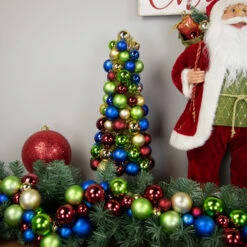 Northlight Shatterproof Ball Christmas Tree With Tinsel - 15.75" - Multicolor -Northlight Christmas northlight sm93800 styled 69629.1688047974