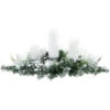 Northlight Flocked Pine Triple Candle Holder With Iridescent Christmas Ornaments - 30" -Northlight Christmas northlight sm94100 1 47901.1669279116