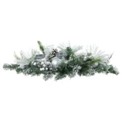 Northlight Flocked Pine Triple Candle Holder With Iridescent Christmas Ornaments - 30" 13 Northlight Flocked Pine Triple Candle Holder With Iridescent Christmas Ornaments - 30" -Northlight Christmas northlight sm94100 2 66962.1680607688