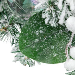 Northlight Flocked Pine Triple Candle Holder With Iridescent Christmas Ornaments - 30" 12 Northlight Flocked Pine Triple Candle Holder With Iridescent Christmas Ornaments - 30" -Northlight Christmas northlight sm94100 5 88582.1669279116