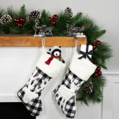 Northlight Set Of 2 Silver Reindeer Merry Christmas Metal Stocking Holders 5.5" -Northlight Christmas northlight sm94979 styled 34541.1694101351