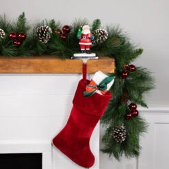 Northlight 6.25" Santa Claus With Tree And Present Christmas Stocking Holder -Northlight Christmas northlight sm94980 styled 36276.1694101351
