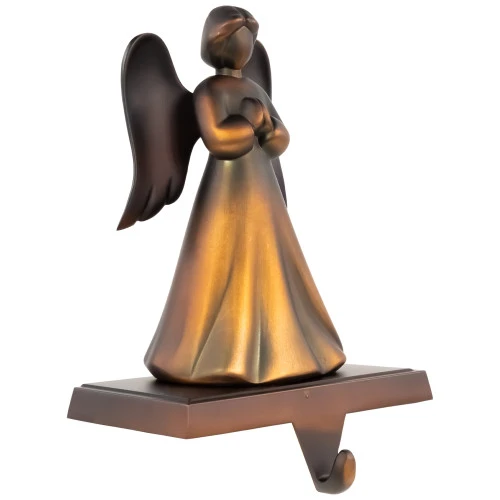 Northlight 7" Copper-tone Praying Angel Metal Christmas Stocking Holder 5 Northlight 7" Copper-tone Praying Angel Metal Christmas Stocking Holder - Image 3
