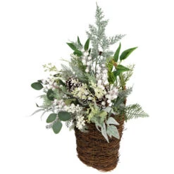 Berries And Pinecones Frosted Artificial Christmas Decoration - 28" -Northlight Christmas northlight sm95358 05 59488.1701105506