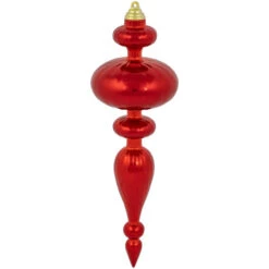Northlight Commercial Size 2-Finish Christmas Finial Shatterproof Ornaments - Red -12" - 4ct 11 Northlight Commercial Size 2-Finish Christmas Finial Shatterproof Ornaments - Red -12" - 4ct -Northlight Christmas northlight sm99536 03 58407.1696003591