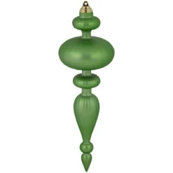 Northlight Commercial Size 2-Finish Christmas Finial Shatterproof Ornaments - Green -12" - 4ct -Northlight Christmas northlight sm99537 03 85922.1696003594