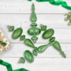 Northlight Commercial Size 2-Finish Christmas Finial Shatterproof Ornaments - Green -12" - 4ct -Northlight Christmas northlight sm99537 styled 83005.1713212092