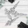 Northlight Commercial Size 2-Finish Christmas Finial Shatterproof Ornaments - Silver -12" - 4ct 2 Northlight Commercial Size 2-Finish Christmas Finial Shatterproof Ornaments - Silver -12" - 4ct -Northlight Christmas northlight sm99539 styled 84111.1713298653