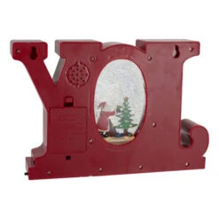 LED Lighted Joy Christmas Glitter Snow Globe - 11" - Red And Gold -Northlight Christmas northlight sr91091 2 61089.1618414095