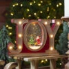 LED Lighted Joy Christmas Glitter Snow Globe - 11" - Red And Gold -Northlight Christmas northlight sr91091 5 30167.1709061164