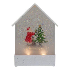 Northlight 8.25" White And Red House Shaped Christmas Snow Globe -Northlight Christmas northlight sr91094 2 84986.1605061086
