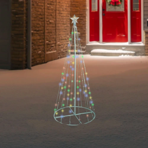 Northlight 6' LED Color Changing Multiple Function Outdoor Show Cone Tree 4 Northlight 6' LED Color Changing Multiple Function Outdoor Show Cone Tree - Image 2