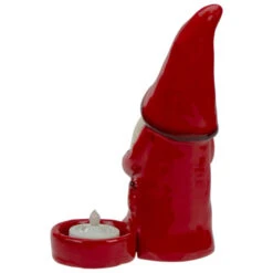 Gnome Tea Light Christmas Candle Holder - 7" - Red And Black -Northlight Christmas northlight tc28049 2 34298.1665611936