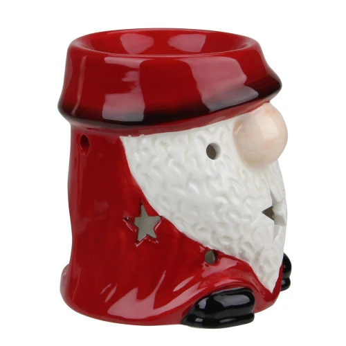Northlight Ceramic Christmas Star Gnome Tealight Candle Holder - 4.75 - Red 4 Northlight Ceramic Christmas Star Gnome Tealight Candle Holder - 4.75 - Red - Image 2