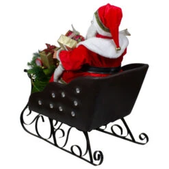 32" Red Traditional Jolly Santa Claus In Jewel Sleigh Christmas Figurine 11 32" Red Traditional Jolly Santa Claus In Jewel Sleigh Christmas Figurine -Northlight Christmas northlight tj38544 2 56688.1597451820