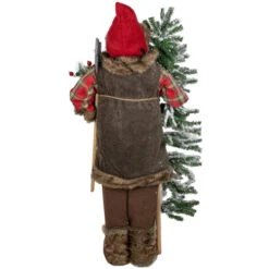 Northlight 48" Santa Claus With Artificial Flocked Alpine Tree Christmas Figure -Northlight Christmas northlight tj38549 4 08405.1680803017