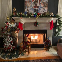 Northlight 48" Santa Claus With Artificial Flocked Alpine Tree Christmas Figure -Northlight Christmas northlight tj38549 cxpic3 18338.1680803006