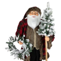 Northlight Santa Claus With Flocked Alpine Tree And Wreath Commercial Christmas Figure - 5' 13 Northlight Santa Claus With Flocked Alpine Tree And Wreath Commercial Christmas Figure - 5' -Northlight Christmas northlight tj38551 5 updated 50229.1678445056