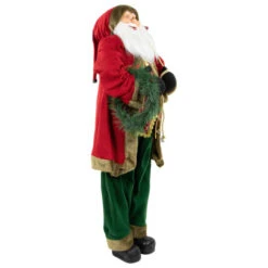 Northlight 60" Santa Claus With Wreath And Gift Bag Standing Christmas Figure -Northlight Christmas northlight tj93871 2 68508.1678445042