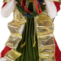 Northlight 18" Red And Green Angel With Wreath Christmas Tree Topper, Unlit -Northlight Christmas northlight tj99311 06 49459.1693669213