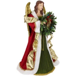 Northlight Commercial Size Angel Christmas Tree Topper With Wreath - 3' - Red And Green - Unlit -Northlight Christmas northlight tj99313 03 60481.1693669213