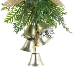 11.25" Gold Bells Christmas Door Hanger With Burlap Bow -Northlight Christmas northlight tr94999 4 74434.1700327049