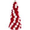 Northlight Pom Pom Cone Tree Christmas Decoration - 13" - White And Red -Northlight Christmas northlight tr95020 1 71075.1700500044