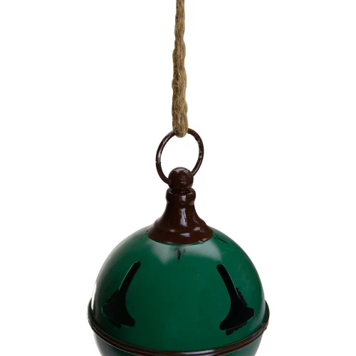 Northlight Metal Jingle Bell Hanging Christmas Decoration - 5" - Green 4 Northlight Metal Jingle Bell Hanging Christmas Decoration - 5" - Green - Image 2