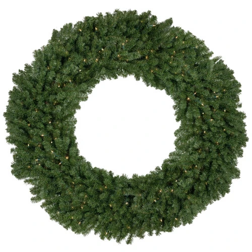 Northlight Pre-Lit Commercial Canadian Pine Artificial Christmas Wreath - 5' - Clear Lights 3 Northlight Pre-Lit Commercial Canadian Pine Artificial Christmas Wreath - 5' - Clear Lights