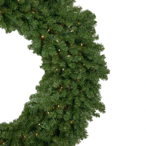 Northlight Pre-Lit Commercial Canadian Pine Artificial Christmas Wreath - 5' - Clear Lights 5 Northlight Pre-Lit Commercial Canadian Pine Artificial Christmas Wreath - 5' - Clear Lights - Image 3