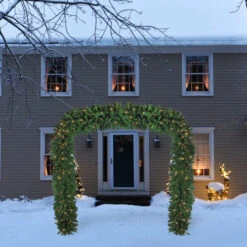 Northlight Pre-Lit Pine Artificial Christmas Archway Decoration - 9' X 8' - Clear Lights -Northlight Christmas northlight v15924 styled 01 71273.1727577188