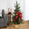 Northlight Real Touch™ Pre-Lit Grande Spruce Artificial Potted Christmas Tree - 4' - Clear Lights