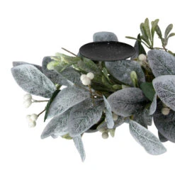 Northlight 32" Iced Leaves And Winter Berries Artificial Christmas Pillar Candle Holder -Northlight Christmas northlight vm26547 2 65045.1664381771