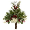 Northlight 24" Pine Christmas Tree Wall Hanging Decoration With Berries And Holly -Northlight Christmas northlight vm92771 updated 17800.1659123959