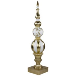 Northlight Ball Finial Commercial Size Christmas Decoration 48" - Gold And White 11 Northlight Ball Finial Commercial Size Christmas Decoration 48" - Gold And White -Northlight Christmas northlight xe97172 02 50358.1726279107