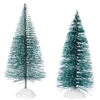 Northlight Frosted Mini Bottle Brush Pine Christmas Village Trees - 4" - Set Of 2 -Northlight Christmas northlight xh93257 1 80657.1672391375