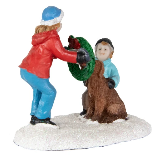 Northlight Children With Dog And Wreath Christmas Village Display Piece - 6" 9 Northlight Children With Dog And Wreath Christmas Village Display Piece - 6" - Image 7