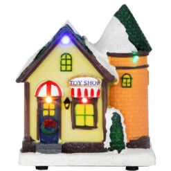 Northlight LED Lighted Snowy Toy Shop Christmas Village Display Piece - 5"