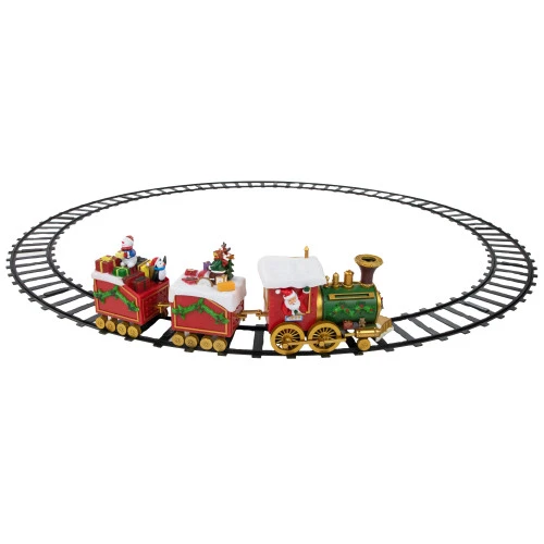 Northlight 16-Piece LED Lighted Musical And Animated Christmas Village Train 3 Northlight 16-Piece LED Lighted Musical And Animated Christmas Village Train