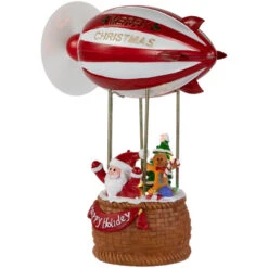 Musical And Animated Blimp And Santa Christmas Decoration - 8.5" - Red And White 12 Musical And Animated Blimp And Santa Christmas Decoration - 8.5" - Red And White -Northlight Christmas northlight xh99390 4 75357.1701793920