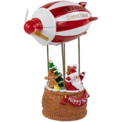 Musical And Animated Blimp And Santa Christmas Decoration - 8.5" - Red And White 13 Musical And Animated Blimp And Santa Christmas Decoration - 8.5" - Red And White -Northlight Christmas northlight xh99390 5 28638.1701793919