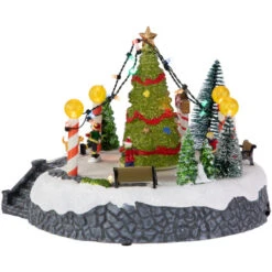 Northlight Animated And Musical Ice Skaters Christmas Scene LED Lighted Village Display - 9" -Northlight Christmas northlight xh99393 2 30210.1701793919
