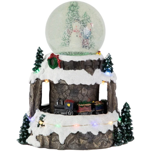 Northlight LED Lighted Animated And Musical Christmas Snowman And Train Snow Globe - 9.25" 4 Northlight LED Lighted Animated And Musical Christmas Snowman And Train Snow Globe - 9.25" - Image 2