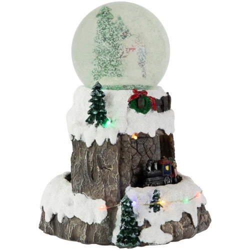 Northlight LED Lighted Animated And Musical Christmas Snowman And Train Snow Globe - 9.25" 6 Northlight LED Lighted Animated And Musical Christmas Snowman And Train Snow Globe - 9.25" - Image 4