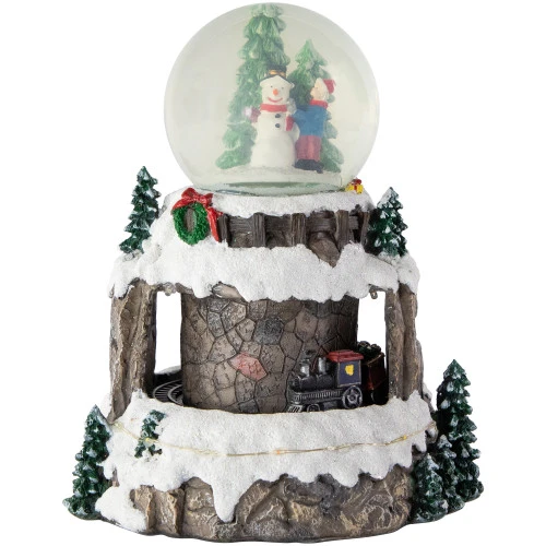 Northlight LED Lighted Animated And Musical Christmas Snowman And Train Snow Globe - 9.25" 3 Northlight LED Lighted Animated And Musical Christmas Snowman And Train Snow Globe - 9.25"