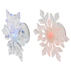 LED Lighted Icy Crystal Snowflake Christmas Window Decorations - 5.5" - Set Of 2 -Northlight Christmas northlight y92108 2 updated 28411.1661885676