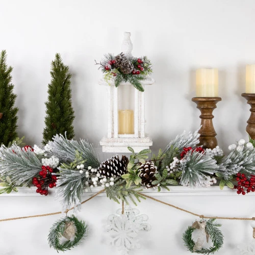 Northlight 15.25" LED Lighted White Storm Lantern Christmas Decoration 3 Northlight 15.25" LED Lighted White Storm Lantern Christmas Decoration