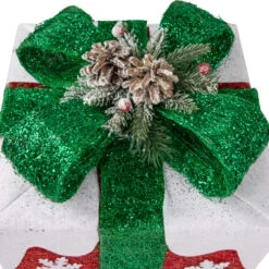 Northlight Set Of 3 Lighted Red With White Snowflakes Gift Boxes Christmas Decorations -Northlight Christmas northlight y93945 4 37489.1701451314