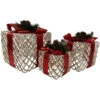 Northlight Set Of 3 Lighted White Rope Gift Box Christmas Decorations 9.75" -Northlight Christmas northlight y93948 1 19108.1677147709